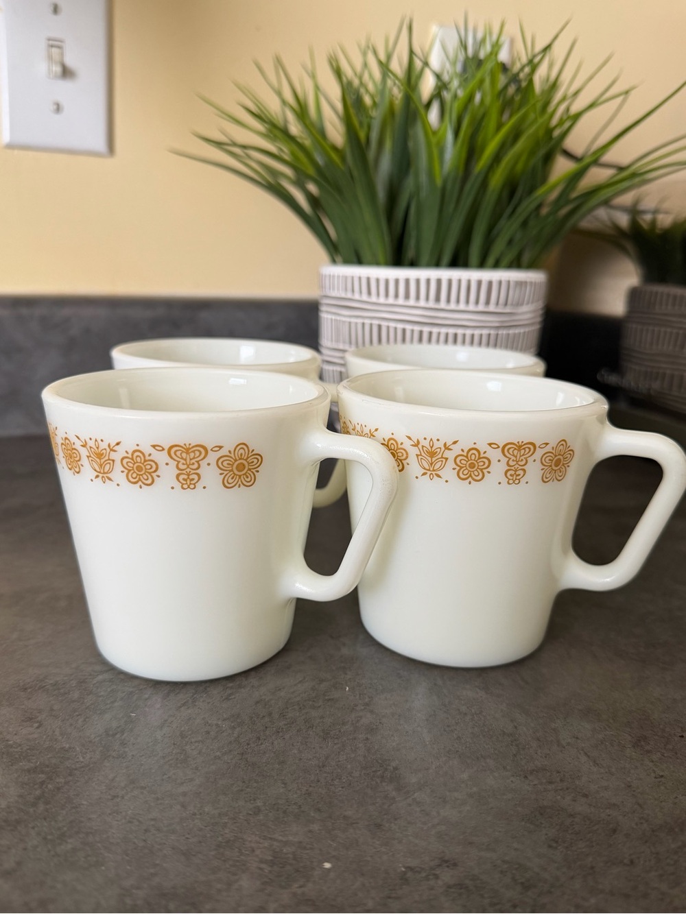 Vintage Pyrex Coffee Mugs-Set of Four